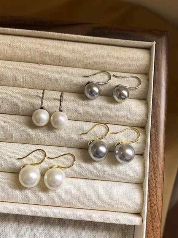 アクセサリー レディース ピアス 大人 かわいい ハイヒール 麻 グレー パールイヤリング ハイエンド イヤリング ホット イヤリング