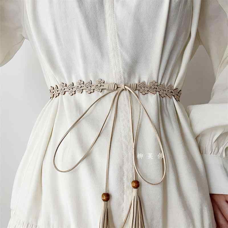 ドレス 紐ベルト ウエスト ロープ 女性 タッセル ロープ ベルト エスニック レトロ ボヘミアン 装飾 ハ..