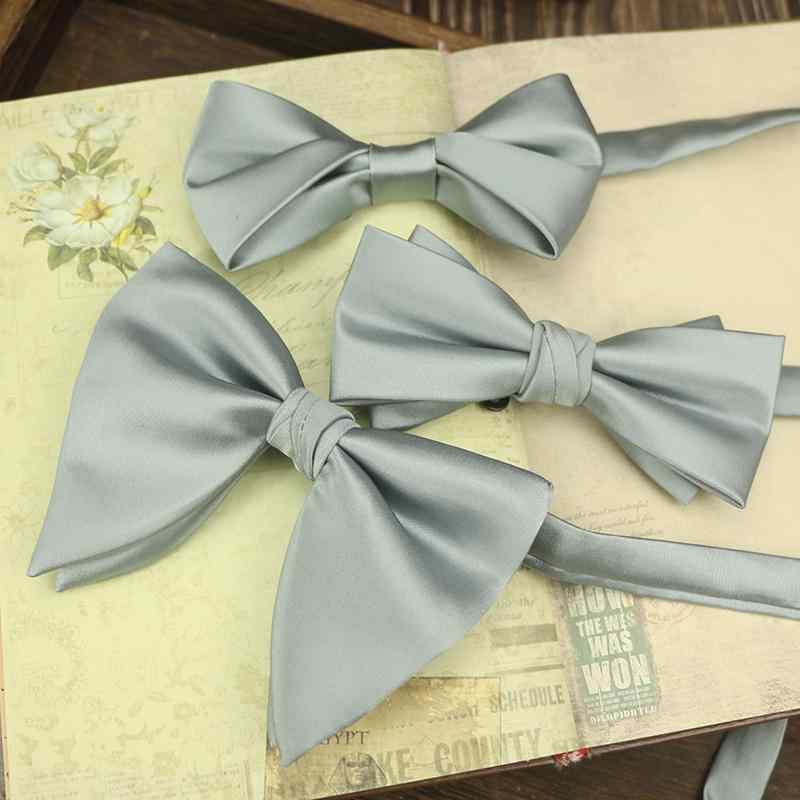Other - レディース カジュアル 蝶ネクタイ ボウタイ グレー ブルー シリーズ クラシック ソリッドカラー 韓国 新郎 結婚式 花婿 付添人 結婚式 ステージ パフォーマンス