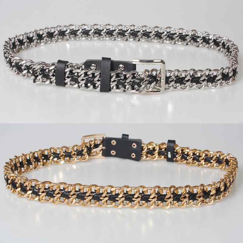 ドレス レディース ベルト おしゃれ ゴールド シルバー ピン バックル ウエスト チェーン ベルト ベル..