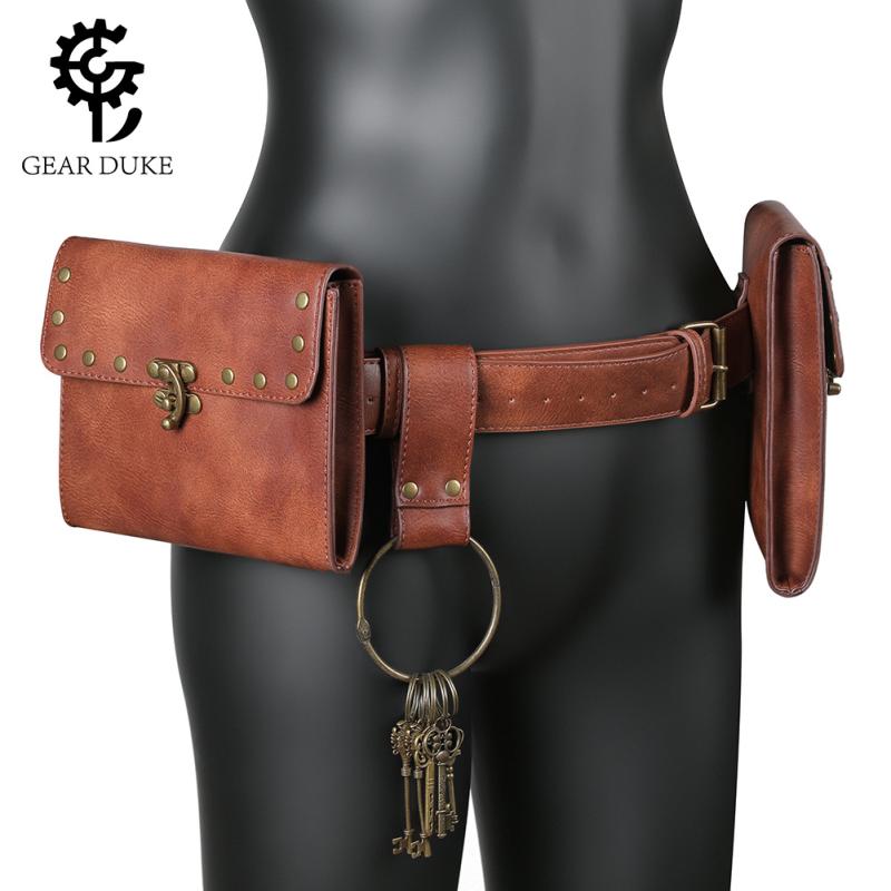 レディース ウエスト バッグ おしゃれ バッグ アメリカ パンク バッグ レトロ 2色 屋外 携帯電話 コイン ウエスト バッグ