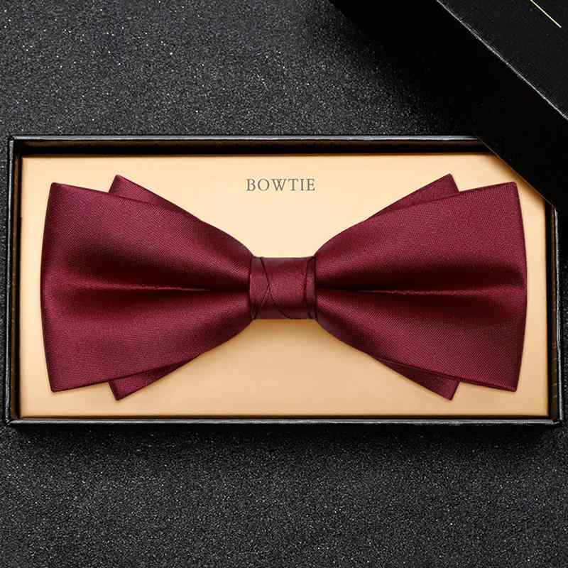 シャツ メンズ 蝶 ネクタイ おしゃれ ボウタイ 結婚式 新郎 結婚式 花婿 添い グループ バーガンディ 二重層 スーツ 高級 ビジネス用
