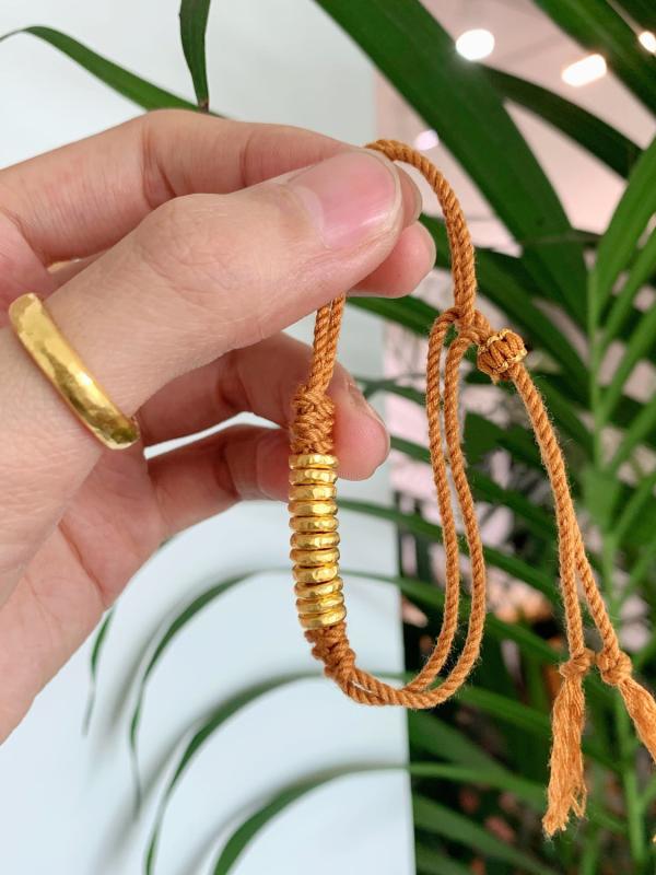 レディース ブレスレット レトロ ゴールド リング ブレスレット 織り ブレスレット 精巧 エレガント