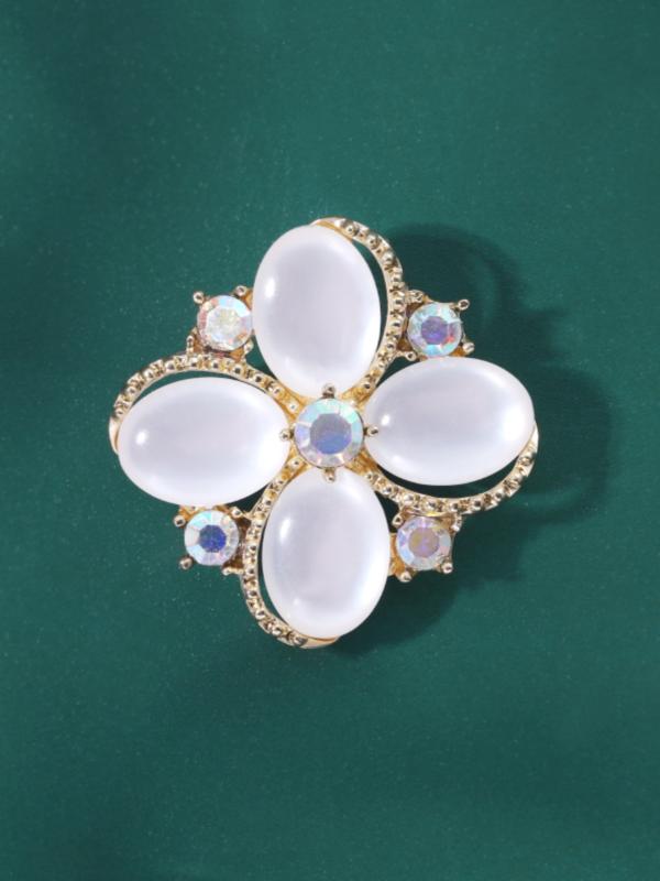 アクセサリー レディース ブローチ おしゃれ 大人かわいい 韓国 精巧 幾何学的 マイクロ ジルコニア 散..