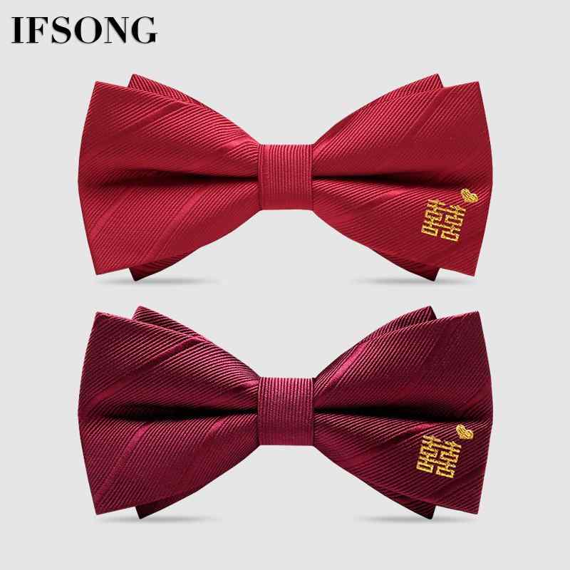 メンズ フォーマル 蝶 ネクタイ ボウタイ 金 婚 式 花婿 添い 人 結婚式 スーツ レッド 高級感 ウェア ブラック