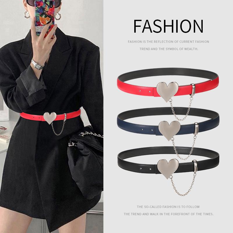 ドレス レディース カジュアル ベルト ベルト 革 スムース バックル 細い ベルト シンプル マッチング ..