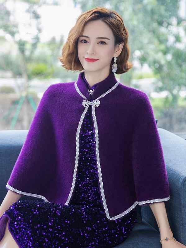 ドレス レディース 秋 冬 ベルベット ケープ ショール 短い チャイナ 外層 厚く 暖かい 韓国 チョッキ