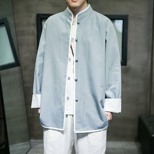 シャツ メンズ コットン 長袖 修行服 カンフー 太極拳 中華風 リネン リネン レトロ 中国 チュニック 中華風 唐装 茶 瞑想 スーツ シャツ メンズ コットン 長袖 修行服 カンフー 太極拳 中華風 リネン リネン レトロ 中国 チュニック 中華風 唐装 茶 瞑想 スーツ