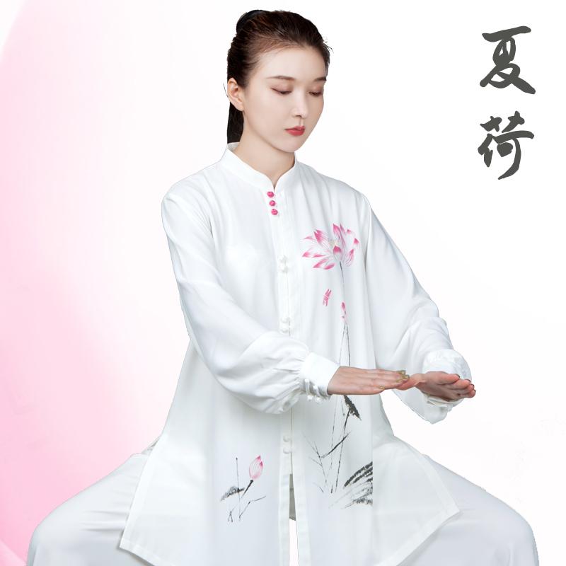 レディース 秋 春 夏 太極拳ウェア 武道着 演舞 太極拳 服 ハイエンド 競技 パフォーマンス 太極拳 練習 服 太極拳 服