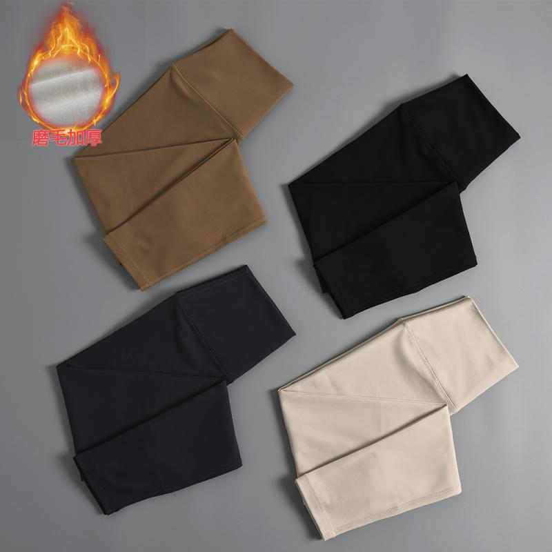 パンツ レディース 秋 冬 ベルベット 厚手 シームレス 大きいサイズ ヨガ ハイウエスト ヒップ リフテ..