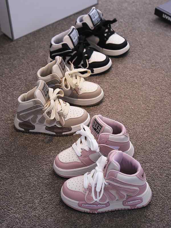 キッズ 秋 春 子供靴 シューズ スニーカー 子供靴 ハイ カット スニーカー 男の子 靴 女の子 革 通気性 スニーカー 小学生