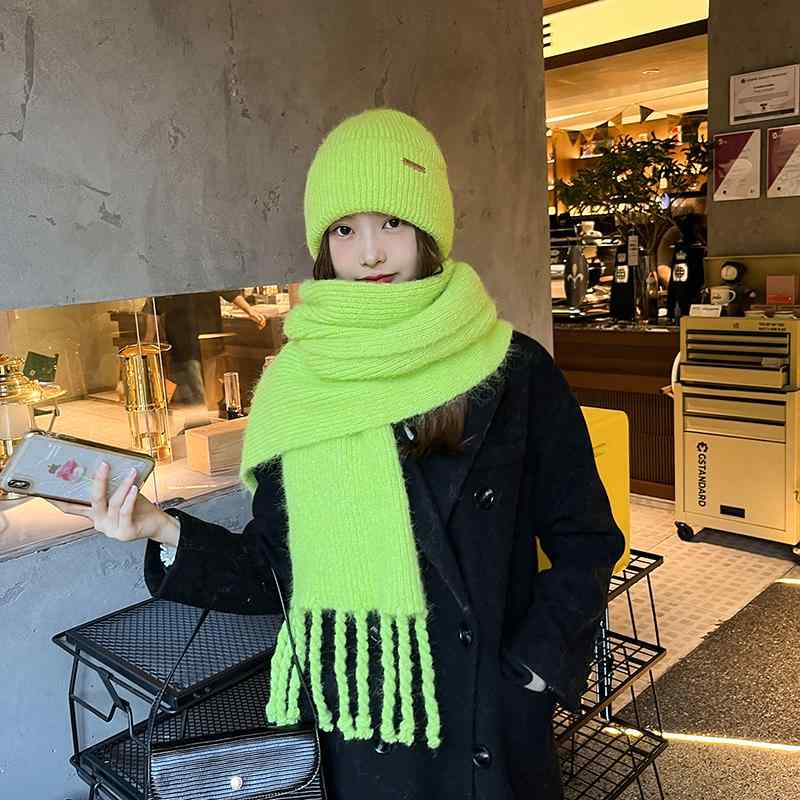 レディース 冬 ニット ウール ショール おしゃれ 用 キャンディーカラー スカーフ 韓国 暖かい ショール 学生 カップル 厚手 スカーフ