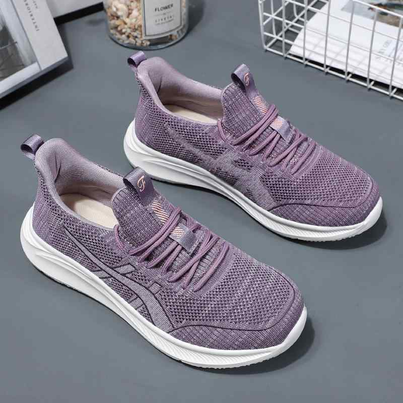レディース 春秋 スポーツ シューズ 柔らかい 靴 靴 通気性 メッシュ レジャー シューズ レトロ 布靴