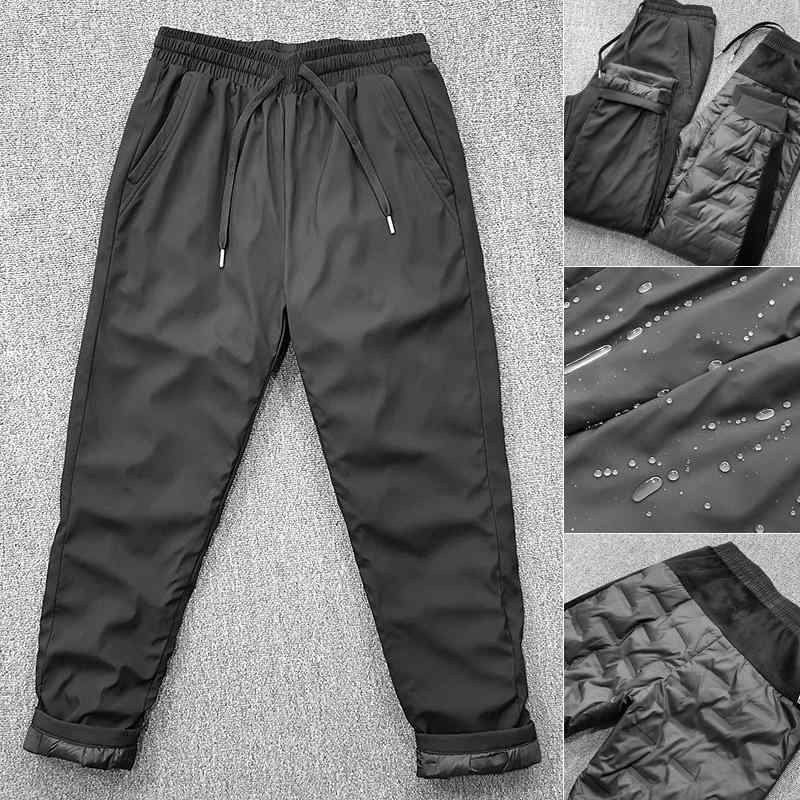パンツ メンズ 秋 冬 カジュアル 90 ホワイトダックダウン ダウン アウトドア 防風 防水 暖かい ズボン