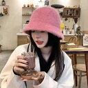 レディース 冬 カジュアル 帽子 ハット ラビットファー ハット バケット ハット ぬいぐるみ フィッシャーマン ハット 韓国 丸 適 暖かい バケット ハット