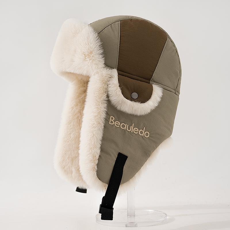 レディース 冬 パイロット帽 防寒 本当 厚手 フル ベルベット 帽子 大きい 頭囲 サイクリング 耳保護 ..