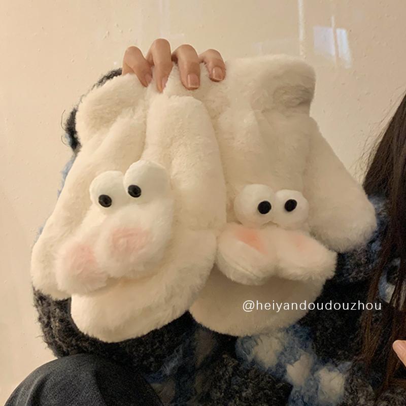 冬 手袋 女の子 手袋 寒 防ぐ ベルベット 厚手 かわいい ウサギ 耳 暖かい サイクリング 綿 手袋