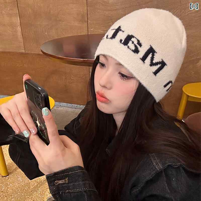 帽子 秋冬 暖かい 耳保護 ハット レディース ファッション ニット 防寒 カジュアル ティーンエイジャー コンパクト レジャー 普段使い