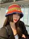 レディース 秋 冬 カジュアル ニット ウール 帽子 ハット 和風 フレッシュ カラフル 暖かい バケット 優しい フィッシャーマン