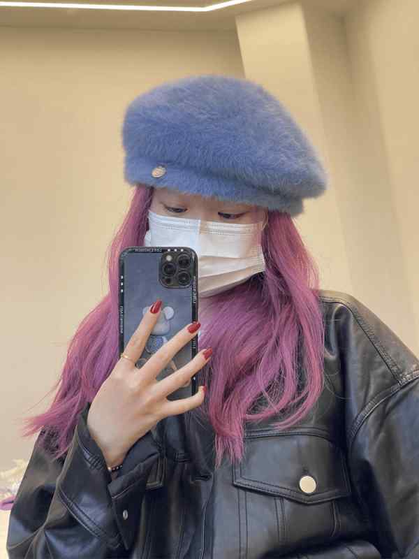 レディース 秋 冬 ベレー 帽 おしゃれ 増加 スカルトップ 立体 ラビットファー ベレー ソリッドカラー ..