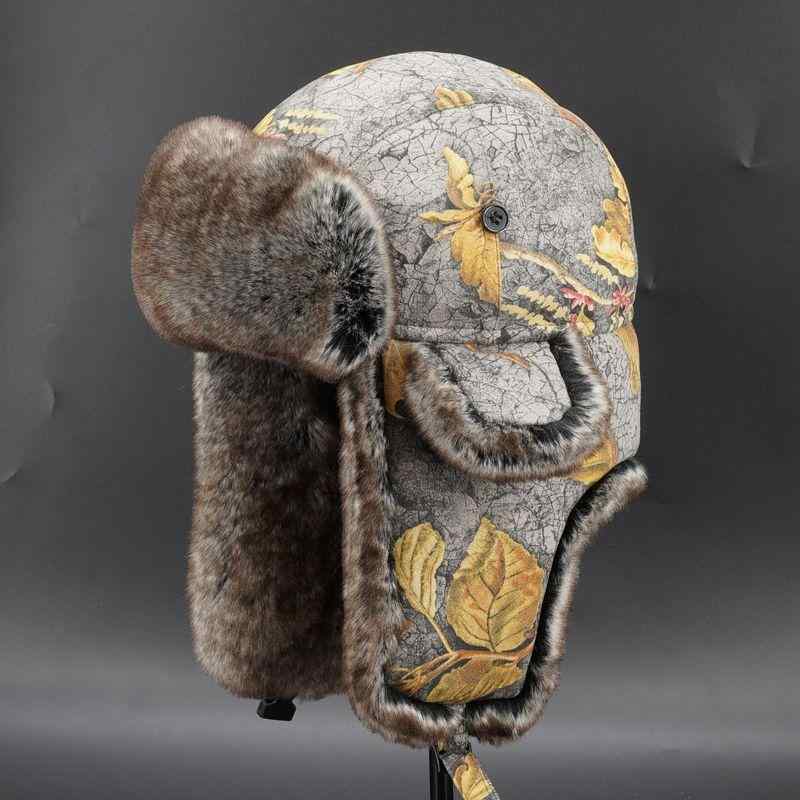 レディース 冬 パイロット帽 ロシア 帽子 耳保護 防寒 毛皮 帽子 屋外 綿 帽子 スキー 帽子 韓国