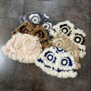 冬 帽子 手編み 帽子 起毛 厚手 ウサギ 包頭 帽子 ファッション 虎 頭 ライオン フィッシャーマン ハット