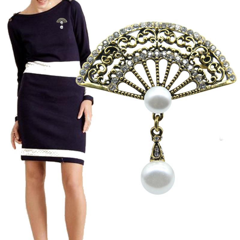 コート レディース ブローチ 大人 かわいい 襟ピン 胸飾り 宮殿 レトロ ファン 文学 パールペンダント ..
