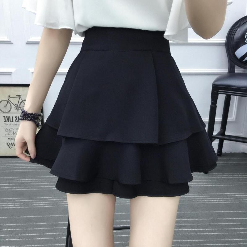 スカート レディース 秋 冬 ボトムス 大きいサイズ ケーキ 露出 防止 大きいサイズ 黒 a ライン