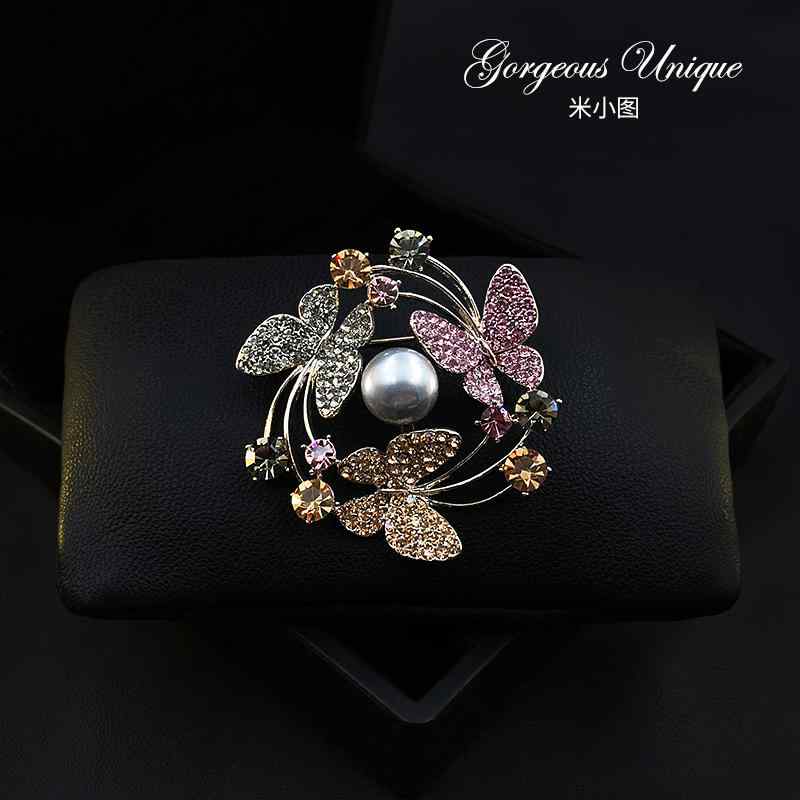 コート レディース スーツ ピン おしゃれ ブローチ フライング バタフライ ガーランド レトロ 精巧 コ..