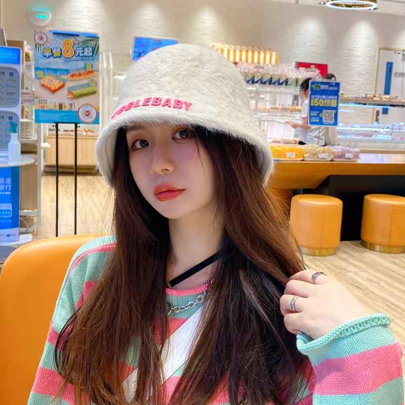 レディース 秋 冬 帽子 かわいい ウサギ ぬいぐるみ フィッシャーマン ハット 韓国 英語 快適 バケット..