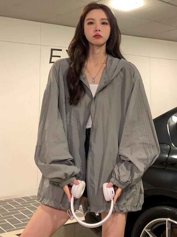 ジャケット レディース 夏 長袖 冷感 日焼け防止 服 軽量 大きいサイズ 通気性 カーディガンフード 学生 日焼け防止 服