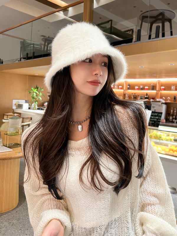レディース 秋 冬 カジュアル 帽子 バケット ハット 韓国 フィッシャーマン ハット 和風 ウサギ ぬいぐ..
