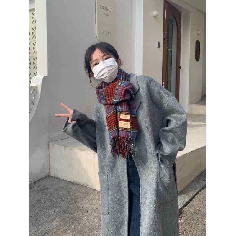 秋 冬 マフラー 英国 クラシック チェック柄 スカーフ 女性 レトロ 暖かい ショール 韓国 イン 学生 スカーフ