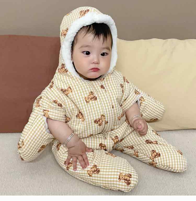秋 冬 韓国 スター ベビー 寝袋 厚い ベビー バッグ 新生児 ヒトデ 抱擁 キルト 外出 サービス