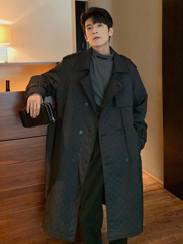 ジャケット メンズ 冬 かっこいい 用 男子用 ハイエンド 綿 中 丈 オーバー サイズ ゆったり 模様 綿