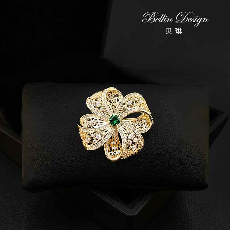 ジャケット ブローチ おしゃれ 花 女性 ハイエンド スーツ ピン 固定 カーディガン 装飾 コサージュ