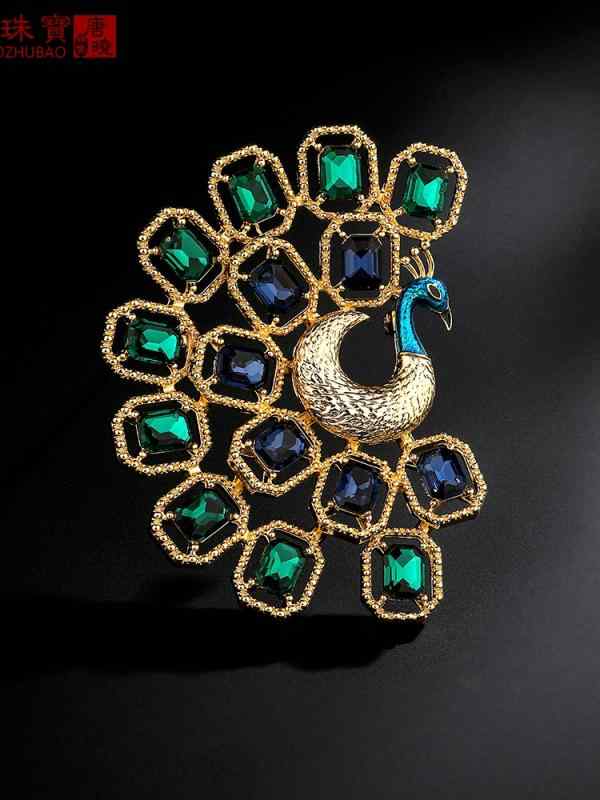 コート レディース ブローチ おしゃれ スーツ ピン 卒業式 入学式 ハイエンド 中華風 孔雀 ファッション 精巧 カーディガン スーツ コサージュ用 エレガント