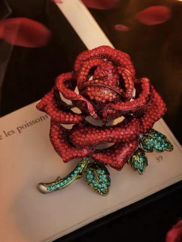 コート 秋 冬 ブローチ おしゃれ スーツ ピン 装飾 ローズ セーター 女性 ハイエンド コサージュ 贅沢