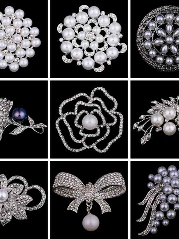 スカート レディース ブローチ おしゃれ 大人かわいい コサージュ Vネック 襟 パール ピン セーター チャイナ スーツ ピン エレガント 個性 ブローチ