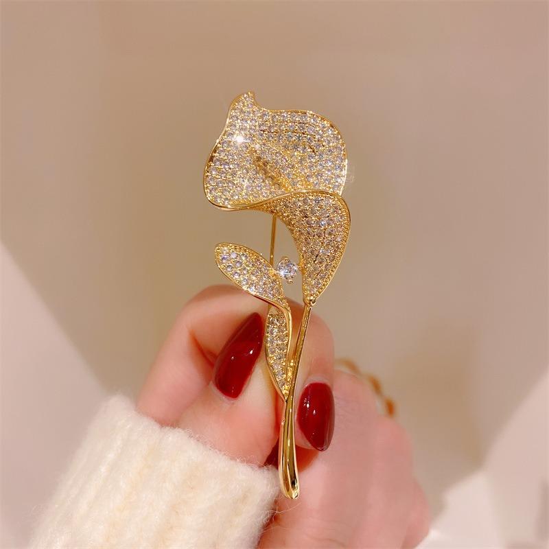 ジャケット 秋 冬 ブローチ おしゃれ 服装飾 美しい 女性用 スーツ コサージュ 固定 カーディガン セーター ピン 用 象嵌 ブローチ