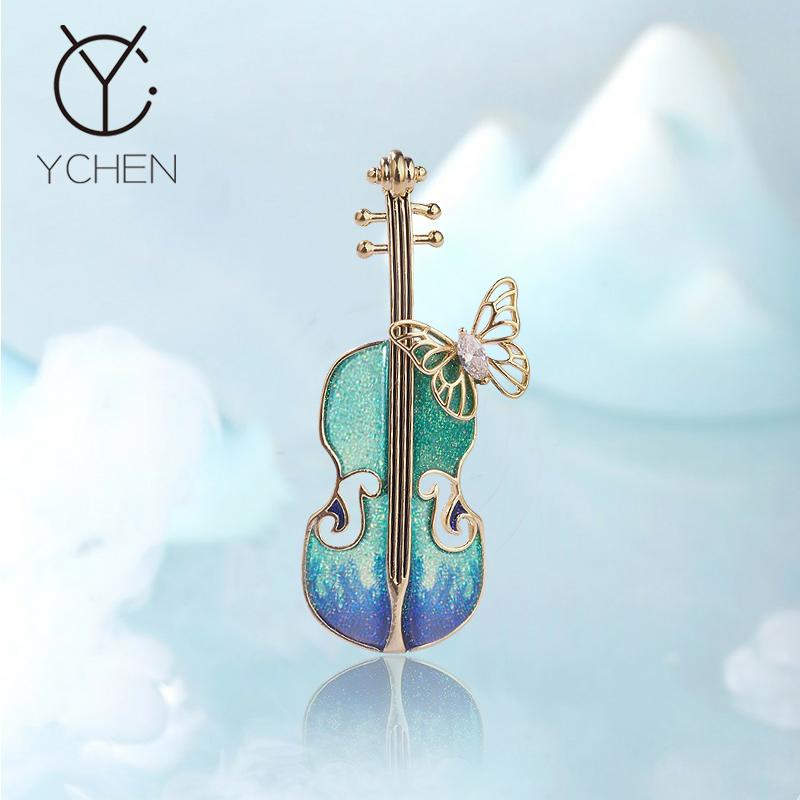 コート レディース ブローチ おしゃれ 大人かわいい こ 緑 エナメル 蝶 バイオリン ブローチみ ナショナル ハイエンド スーツ カーディガン ブローチ