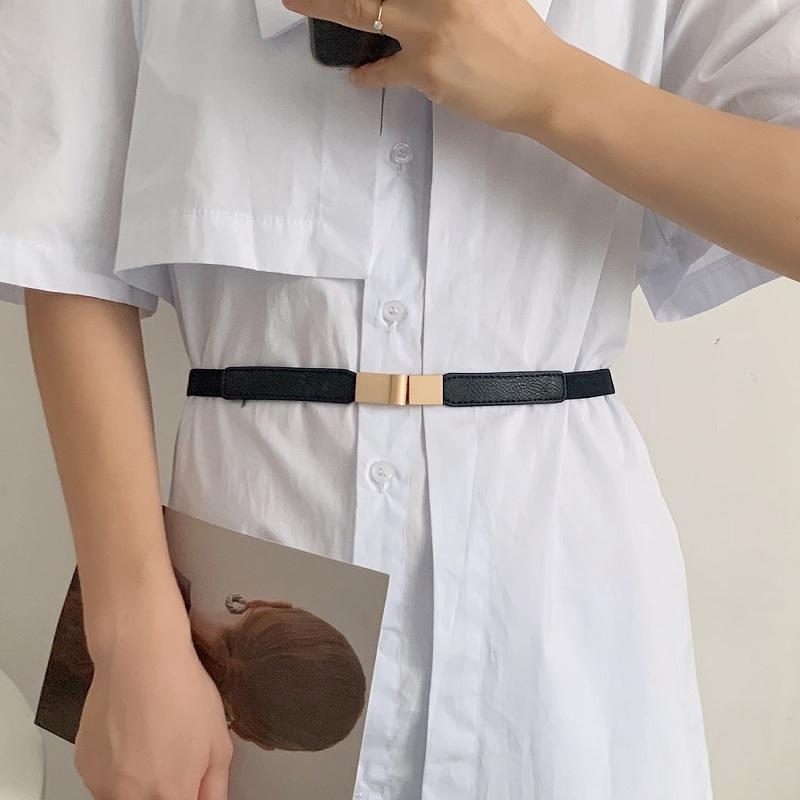ドレス レディース ベルト おしゃれ ウエストバンド シンプル 伸縮性 細い ベルト 女性 ウエスト 着用 き 韓国 ガードル