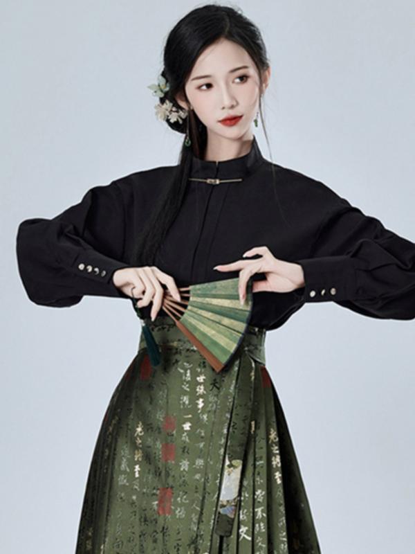 スカート レディース 秋 冬 トップス エキゾチック 小柄 人 に デイリー 着るに 適しています 中華風 明 式 漢服 中華風 婦人服す