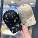 レディース コットン 秋 春 カジュアル キャップ 帽子 韓国 ファッション 立体 刺繍 愛 ピーク キャップ シンプル ベースボール キャップ