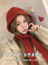 秋 冬 ニット ウール 帽子 防寒 あったかい レトロ スカーフ 統合 韓国 無地 耳保護 女性 暖かい ストラップ ロシア