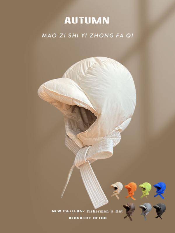 冬 防寒帽子 用 暖かい ダウン キルト ロシア 帽子 女性用 防風性 肥厚 耳保護 ストラップ 乗馬 スキー..