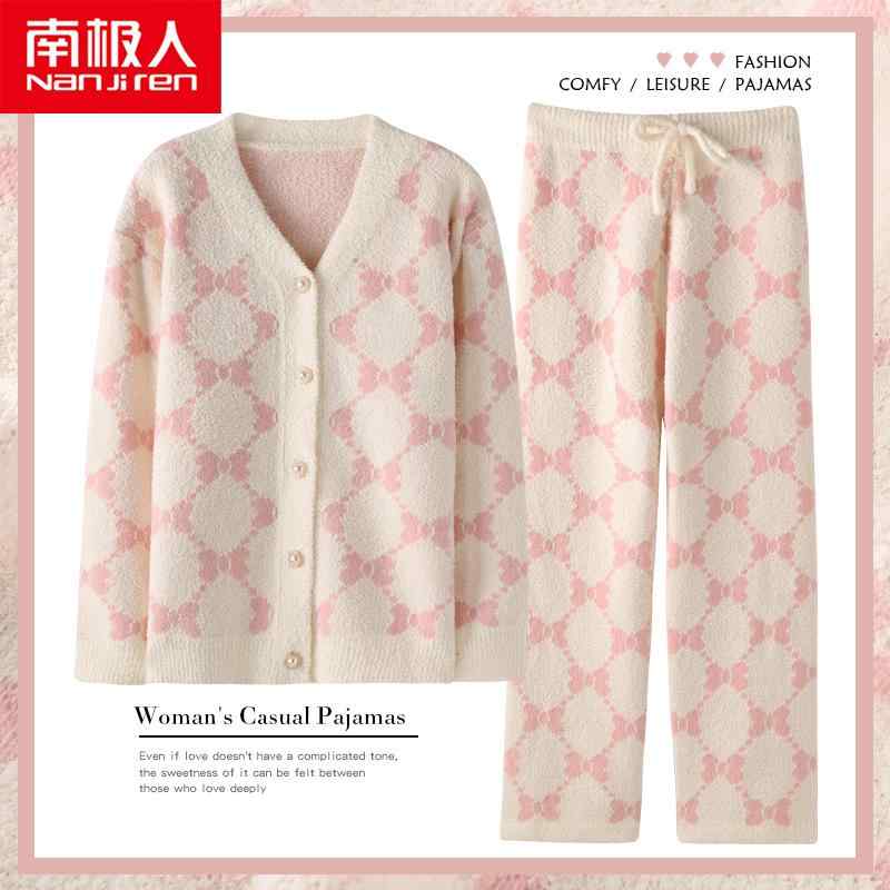 秋 冬 パジャマ ナイトウェア ルームウェア ソフト 女性 厚手 コーラル フリース ハーフ フリース リラックス ウェア