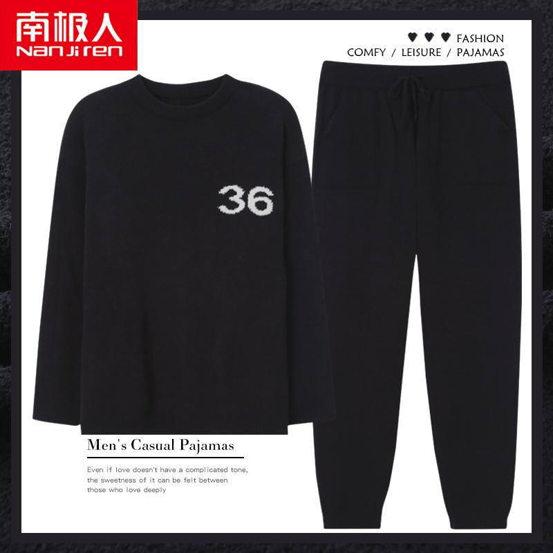 メンズ 秋 冬 パジャマ ルームウェア 寝間着 黒 コーラル ベルベット 厚手 暖かい ソフト ハーフ ベルベット ホーム 服