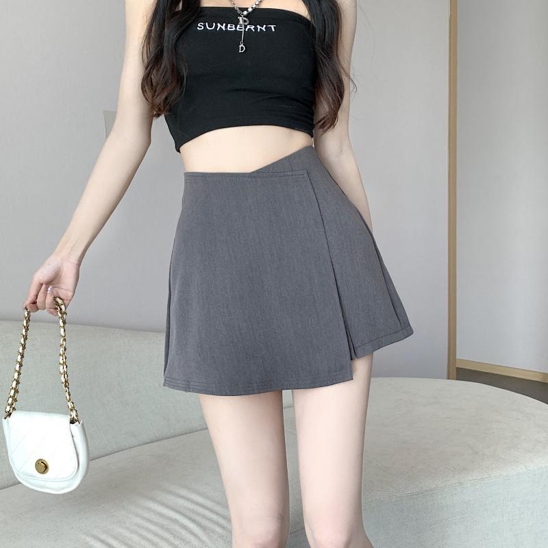 レディース 女の子 スカートパンツ Aライン フレア ショート丈 ハイウエスト 通気性 シンプル スリム エレガント レディース カレッジ カジュアル デイリー 春夏