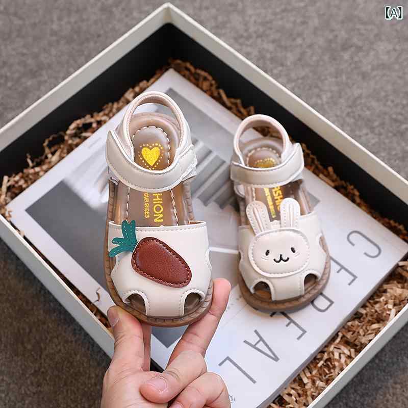 サンダル かわいい キッズ ジュニア シューズ 女の子 女の子 夏 韓国 カジュアル ソフト バニー 幼児 子供